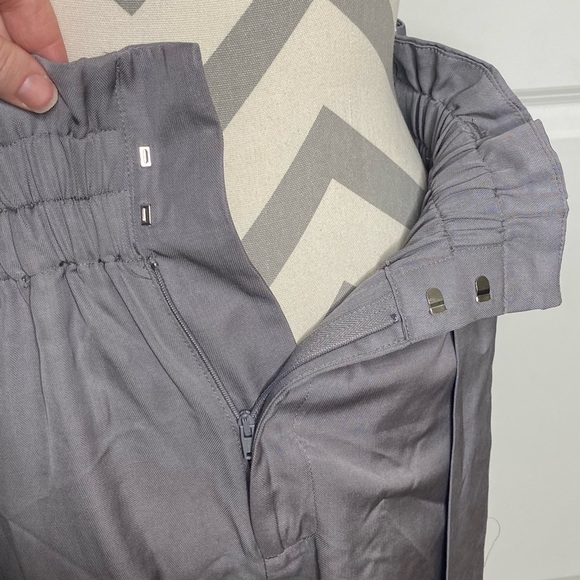 J. Crew Point Sur Size 4 Gray Paper Bag Gray Pant - Picture 4 of 10